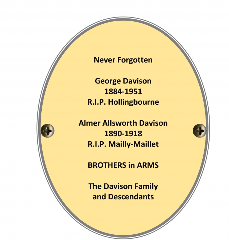 Private Almer Allsworth Davison and George Davison