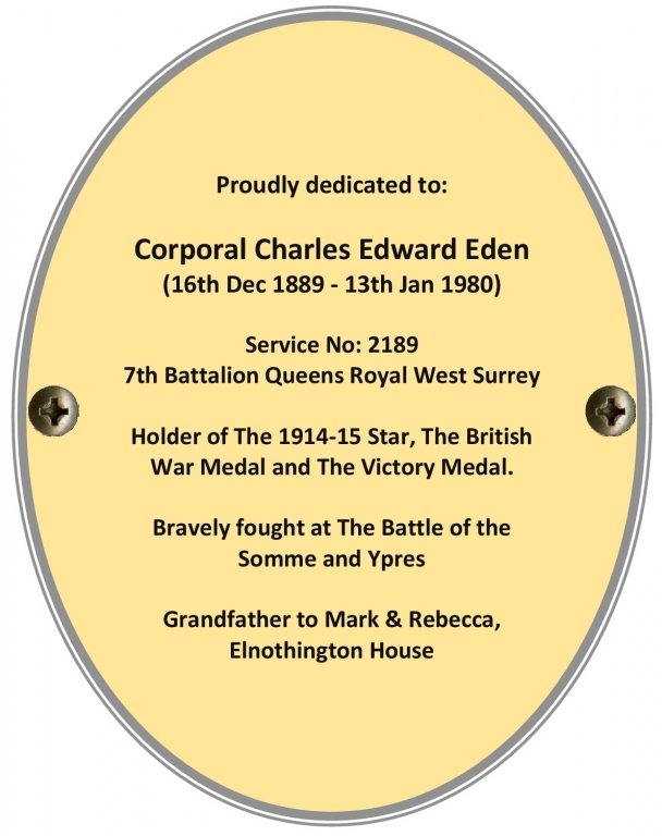 Corporal Charles Edward Eden 