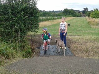 Frankie Murphy and her son (Edward) together with their dog were the first people to use the crossing