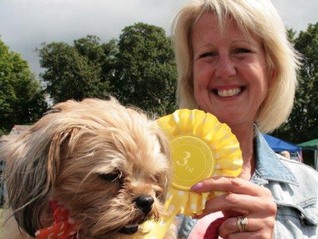 A prize winner from the Exemption Dog Show