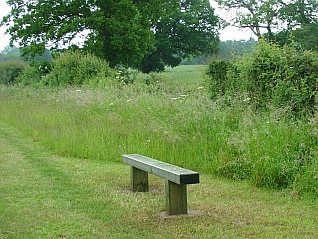 Ben installing a bench in the Meadows in 2012