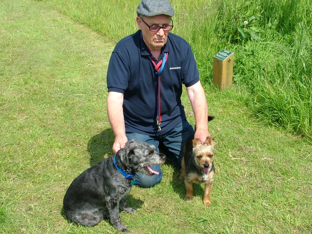 Rags and Olly with Rodney