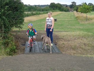 Frankie Murphy and her son Edward together with their dog